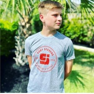 CS Youth Grey Distressed Classic Logo T-Shirt